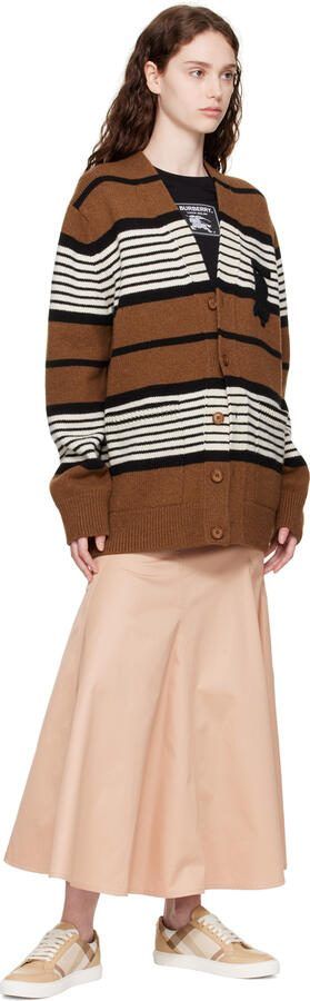 Burberry Beige Check  Leather Sneakers - Picture 4