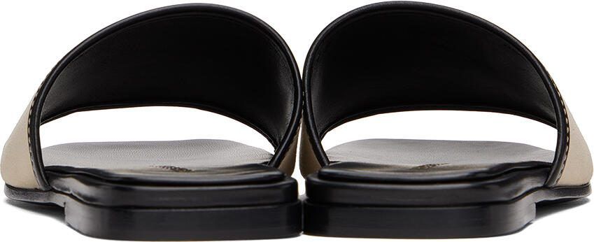 Burberry Beige Label Print Slides