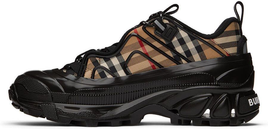 Burberry Black  Beige Arthur Check Sneakers - Picture 3