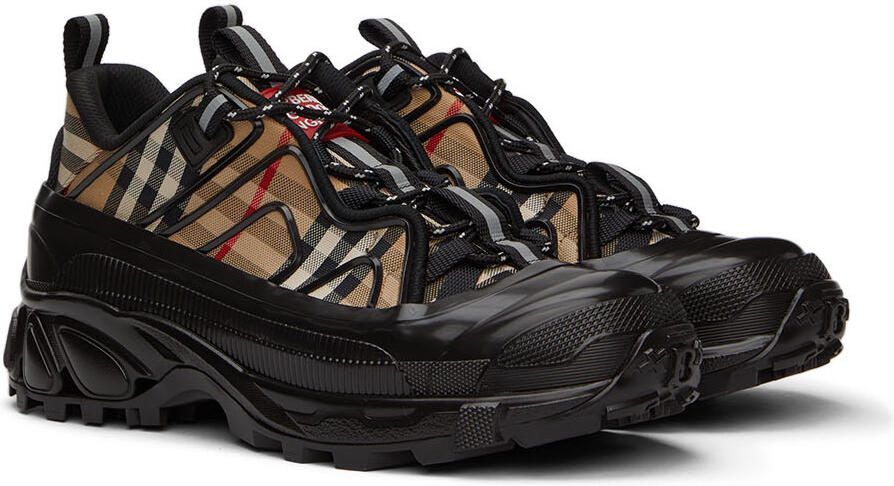 Burberry Black  Beige Arthur Check Sneakers - Picture 2