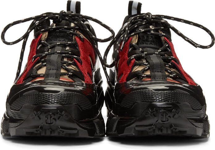 Burberry Black  Beige Arthur Sneakers - Picture 5