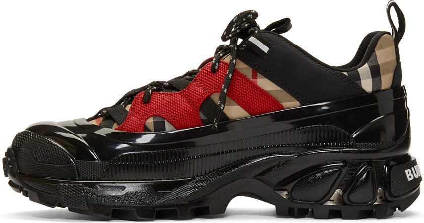 Burberry Black  Beige Arthur Sneakers - Picture 3