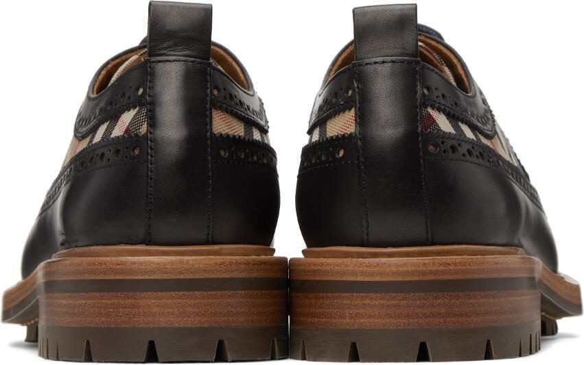 Burberry Black  Beige Check Derbys