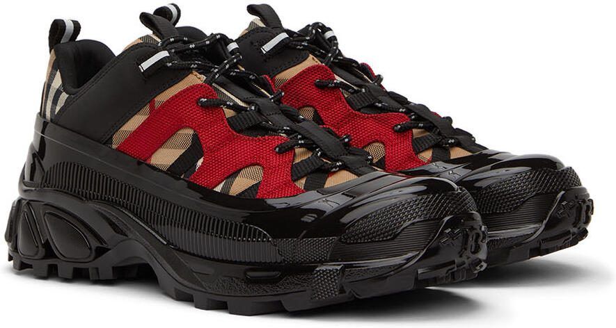 Burberry Black  Red Arthur Sneakers - Picture 2