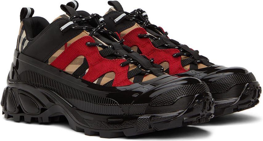 Burberry Black  Red Arthur Sneakers - Picture 2