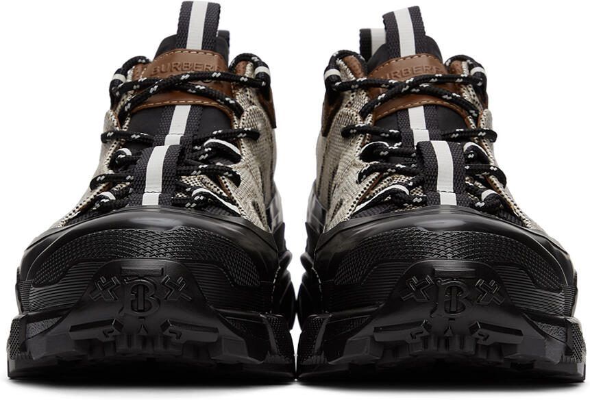 Burberry Black  White Canvas Arthur Sneakers