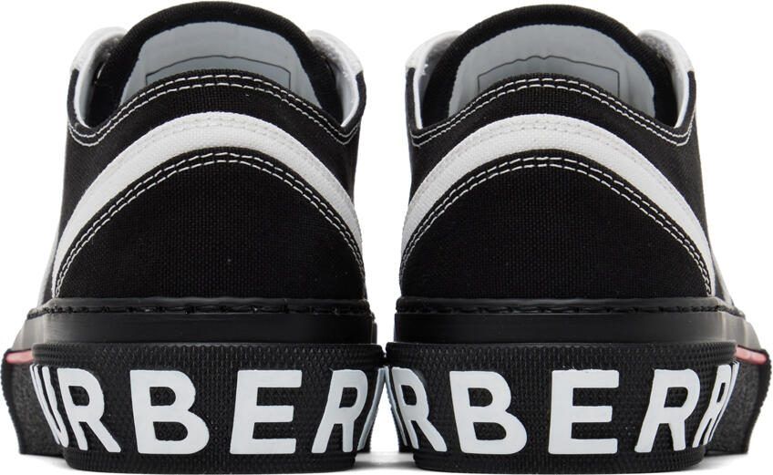 Burberry Black  White Logo Detail Sneakers