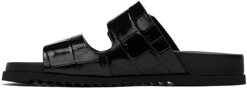 Burberry Black Leather Sandals - Picture 3