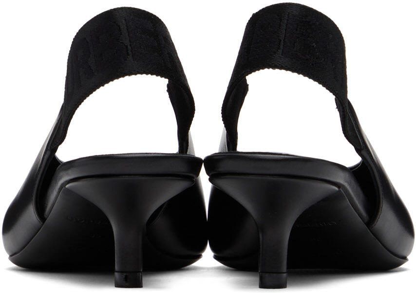 Burberry Black Leather Slingback Pumps