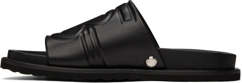 Burberry Black Motif Sandals - Picture 4