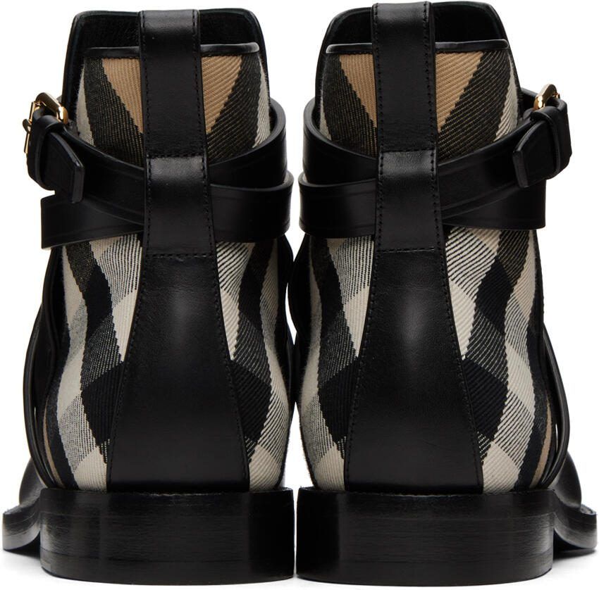 Burberry Black New Pryle Check Boots
