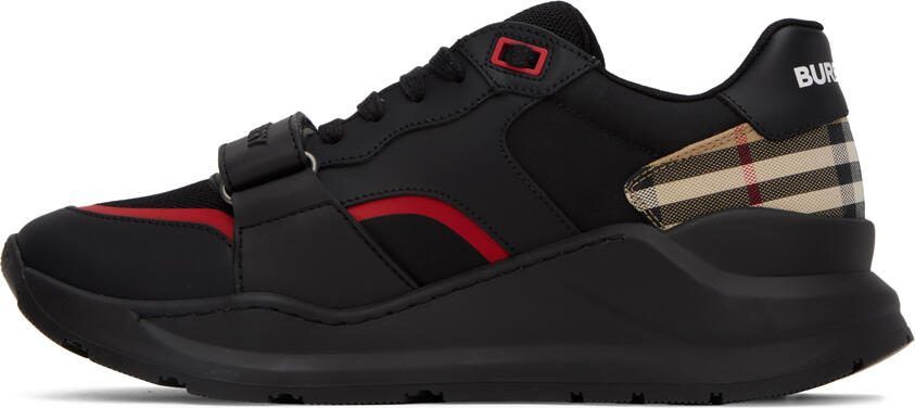 Burberry Black Vintage Check Sneakers - Picture 3