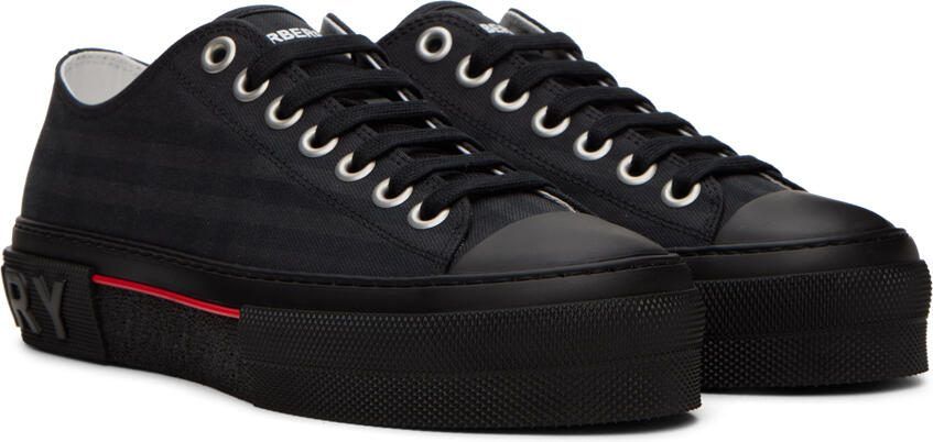 Burberry Black Vintage Check Sneakers - Picture 2