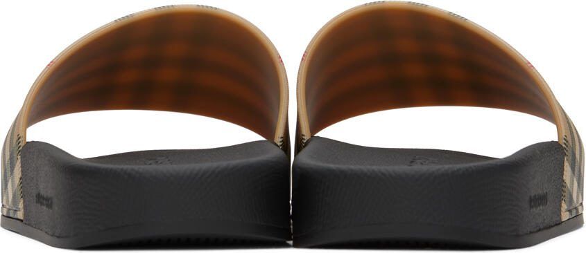 Burberry Brown  Beige Check Sandals