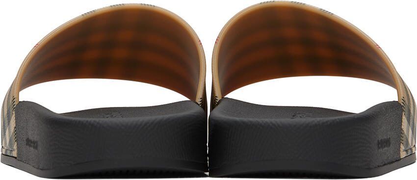 Burberry Brown  Beige Check Sandals