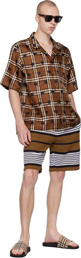 Burberry Brown  Beige Check Sandals - Picture 3