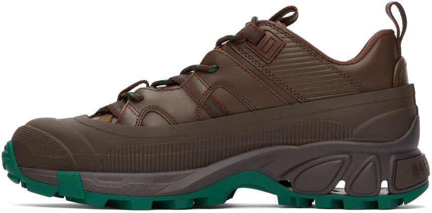 Burberry Brown  Green Arthur Sneakers - Picture 2