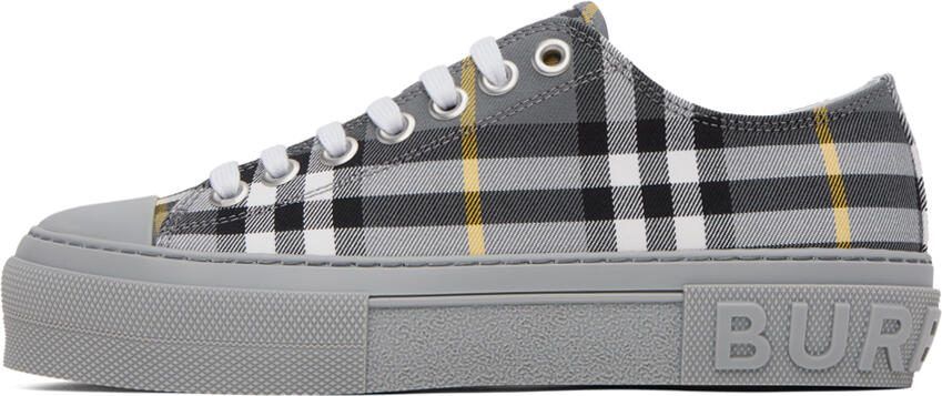 Burberry Gray Vintage Check Sneakers - Picture 3