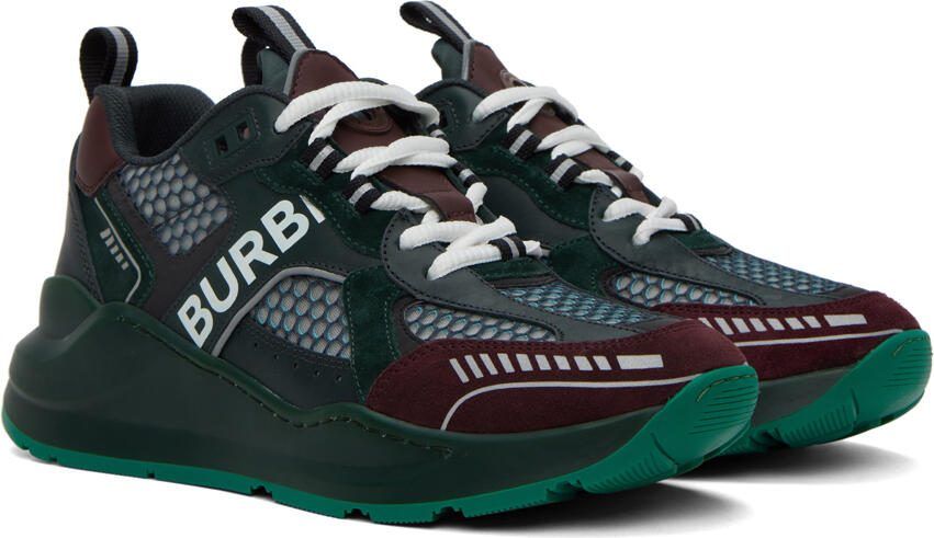 Burberry Green Embossed Sneakers - Picture 2