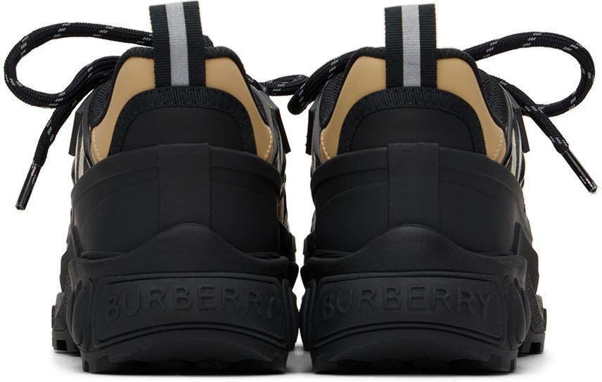 Burberry Kids Beige  Black Vintage Check Sneakers