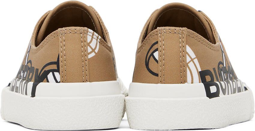 Burberry Kids Beige Montage Print Sneakers