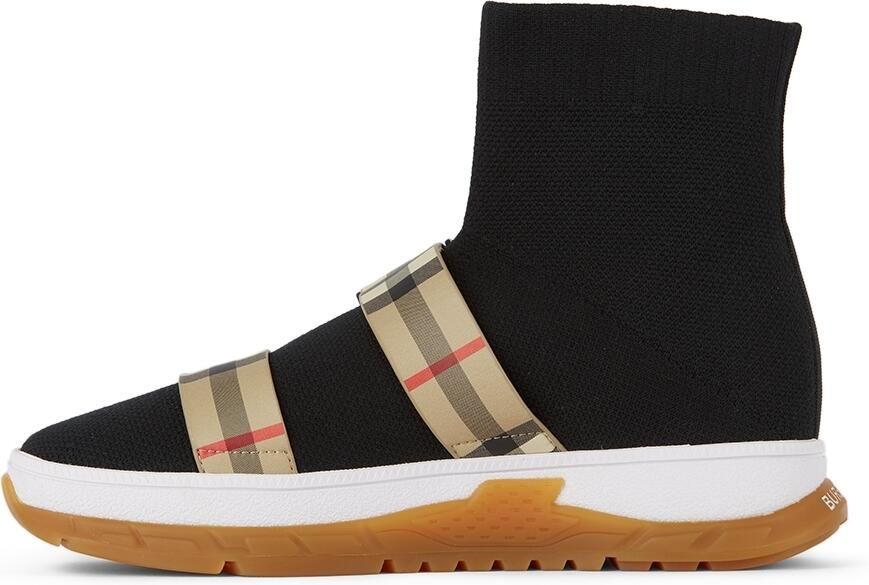 Burberry Kids Buckled Strap Union Sock Sneakers - Picture 3
