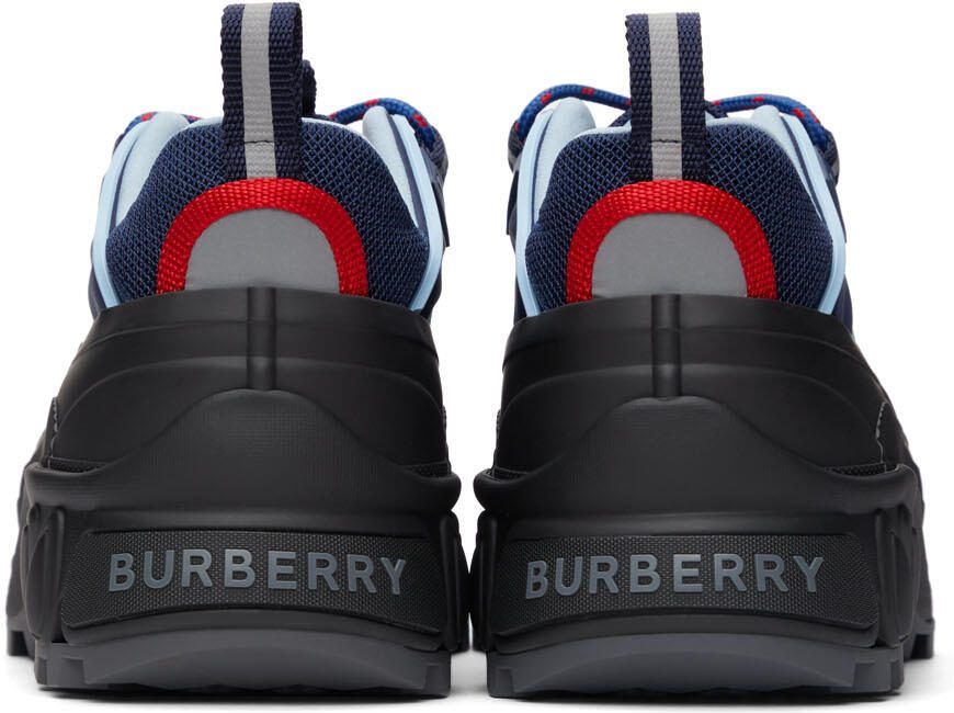 Burberry Navy  Black Two-Tone Arthur Sneakers