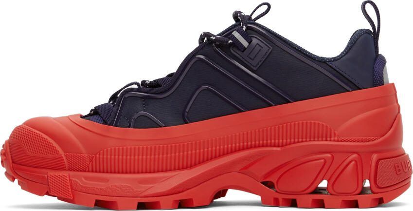 Burberry Navy  Red Arthur Sneakers - Picture 3