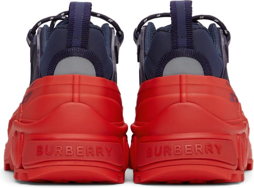 Burberry Navy  Red Arthur Sneakers - Picture 2