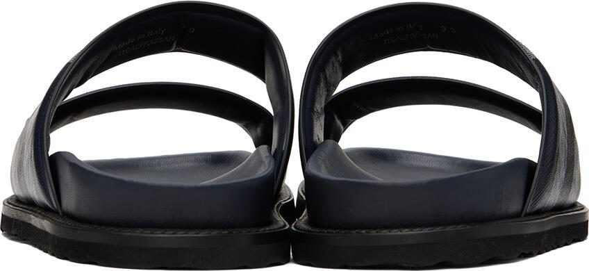 Burberry Navy  White Check Slides