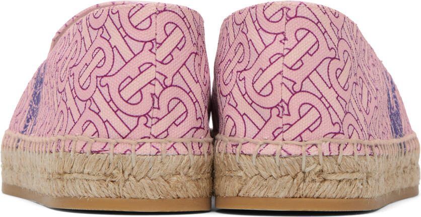 Burberry Pink EKD Monogram Espadrilles