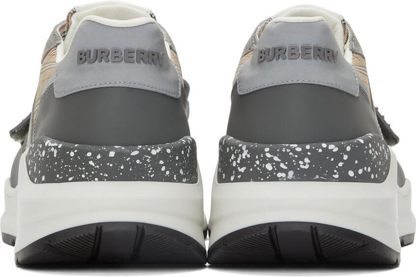 Burberry Suede  Leather Check Low Sneakers - Picture 2