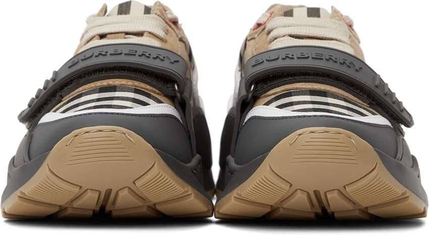 Burberry Tan  Grey Ramsey Sneaker - Picture 3