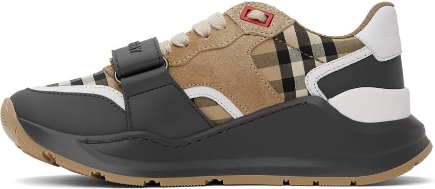 Burberry Tan  Grey Ramsey Sneaker - Picture 4