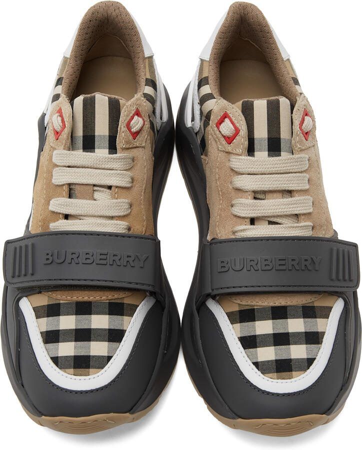 Burberry Tan  Grey Ramsey Sneaker