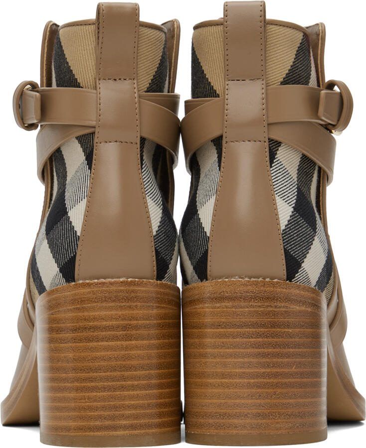 Burberry Taupe House Check Boots