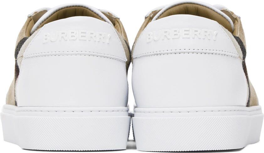 Burberry White  Tan House Sneakers