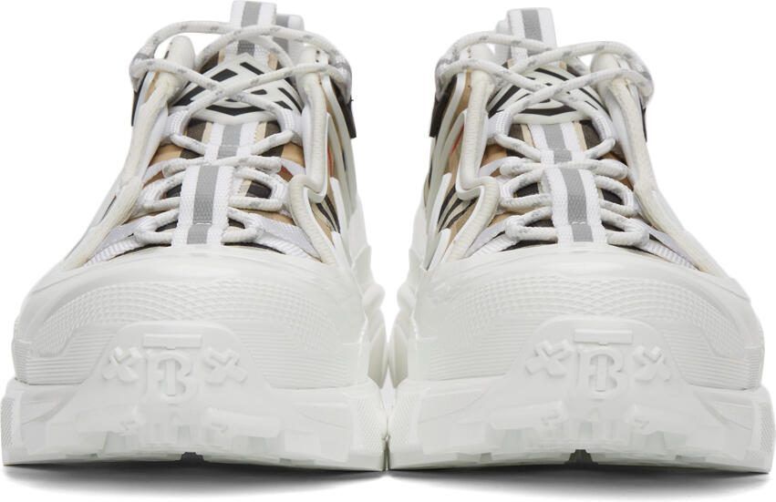 Burberry White Check Arthur Sneakers - Picture 3
