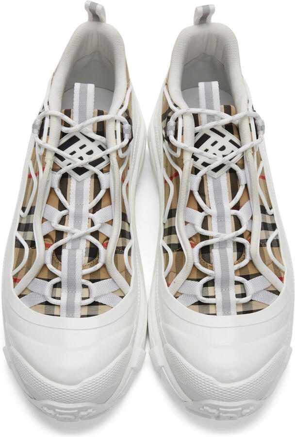 Burberry White Check Arthur Sneakers - Picture 2