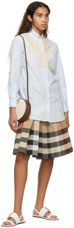 Burberry White Motif Flat Sandals - Picture 3