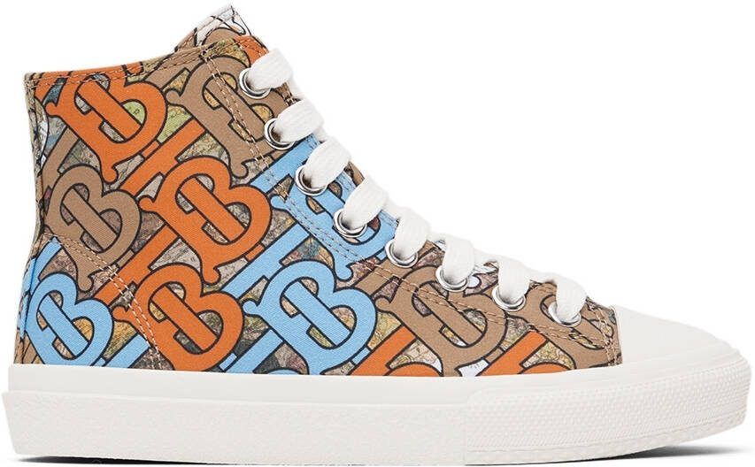 Burberry Kids Multicolor Monogram Map Sneakers - Picture 4