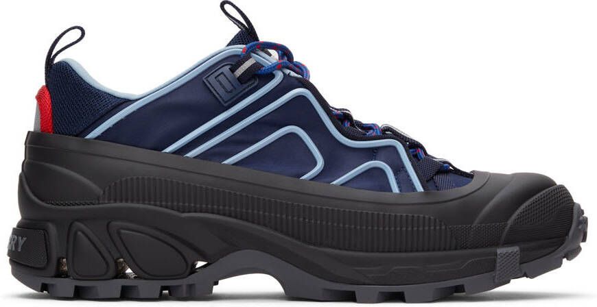 Burberry Navy  Black Two-Tone Arthur Sneakers - Picture 3