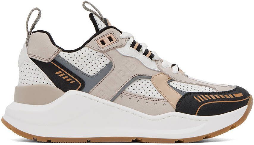 Burberry White Embossed Sneakers
