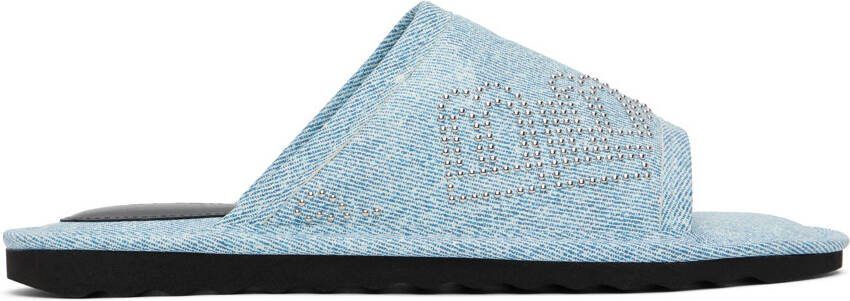 BY FAR Blue Ari Stud Slides - Picture 5