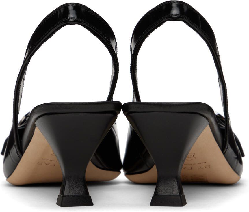BY FAR Black Evita Heels