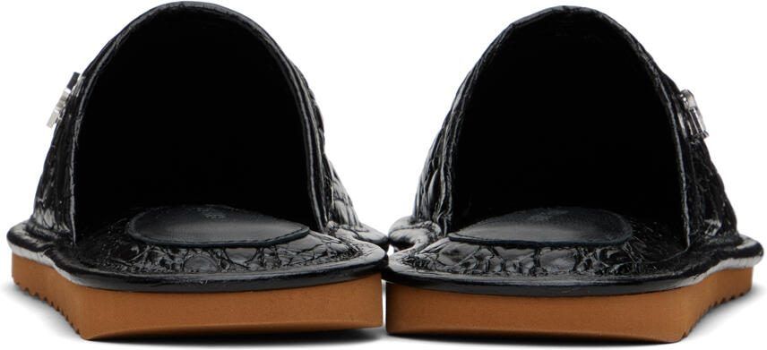 BY FAR Black Larry Slippers