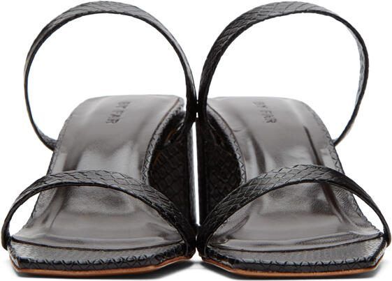 BY FAR Black Snake Tanya Heeled Sandals - Picture 3