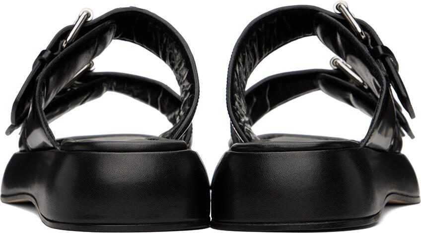 BY FAR Black Wyatt Sandals