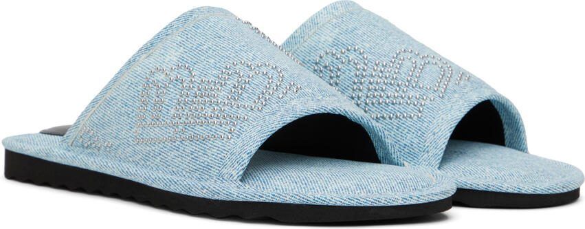 BY FAR Blue Ari Stud Slides - Picture 2