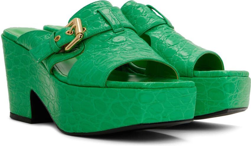 BY FAR Green Lenka Heeled Sandals - Picture 2